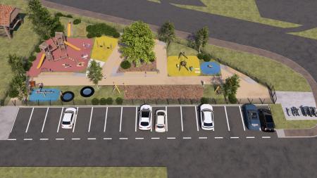 Otroško igrišče Zagradec - render